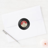 Personalized Vinyl Record Birthday  Ronde Sticker (Envelop)