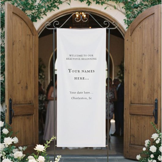 Personalized Vinyl Wedding Welcome Sign Spandoek