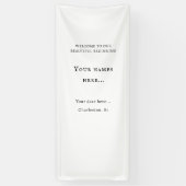 Personalized Vinyl Wedding Welcome Sign Spandoek (Verticaal)