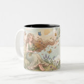 Personalized Virgo Zodiac Mug Tweekleurige Koffiemok (Voorkant links)