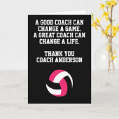 Personalized Volleyball Coach From Team Players Kaart (Gele Bloem)