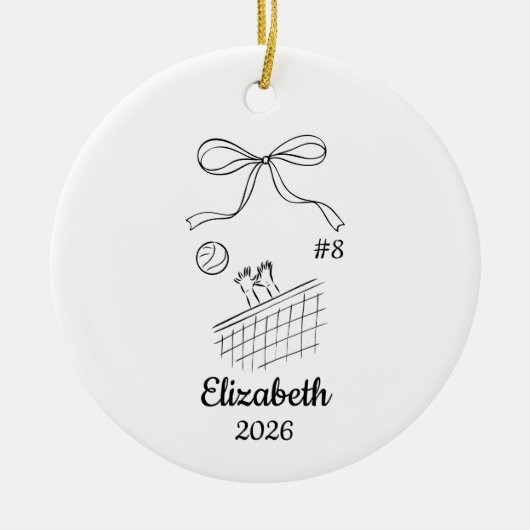 Personalized Volleyball Ornament Youth Volleyball (Voorkant)