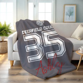 Personalized Volleyball Player School Colors Fleece Deken