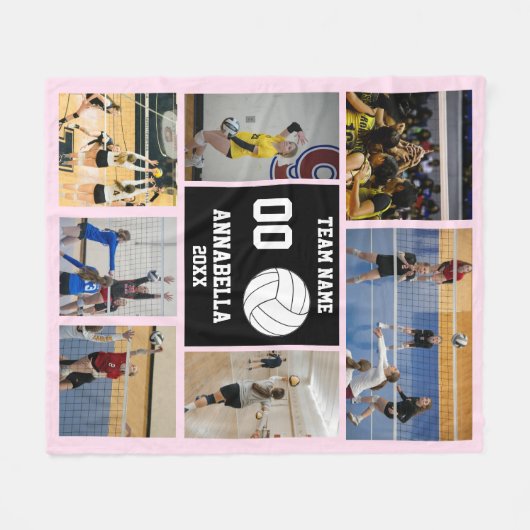 Personalized Volleyball Senior Night Keepsake Fleece Deken (Voorkant (Horizontaal))