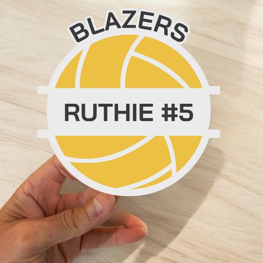 Personalized Volleyball Team Gifts Volleyball Sticker