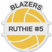 Personalized Volleyball Team Gifts Volleyball Sticker (Voorkant)