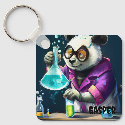 PERSONALIZED VRIENDELIJKE PANDA TOVERDRANK MAKEN S SLEUTELHANGER (Voorkant)