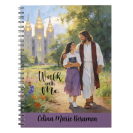 Personalized 'Walk with Me' Christian LDS Journal3 Notitieboek