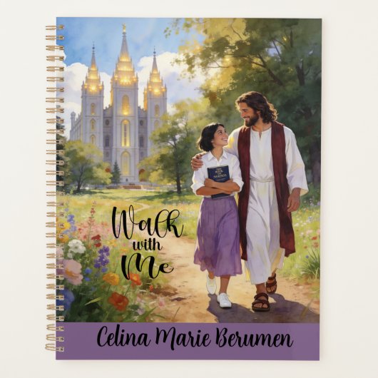 Personalized 'Walk with Me' Christian LDS Planner (Voorkant)
