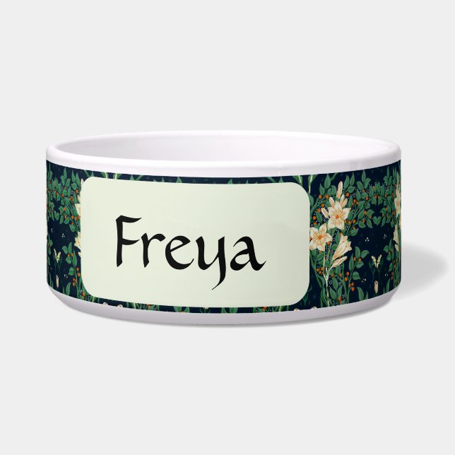 Personalized Walter Crane "Francesca" Botanical Voerbakje (Voorkant)