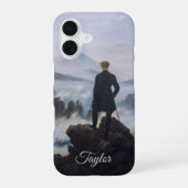 Personalized Wanderer – Caspar David Friedrich iPhone 16 Hoesje (Achterkant)