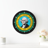 Personalized Washington State Flag Design on a Grote Klok (Huis)
