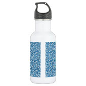 Personalized Water Bottle for Kids - Blue & White Waterfles (Achterkant)