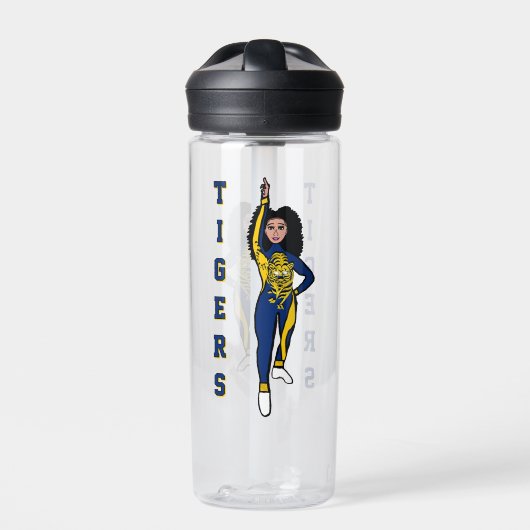 Personalized Water Bottle Gold Tiger 2 Waterfles (Voorkant)