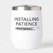 personalized water bottle, installing patience (Voorkant)