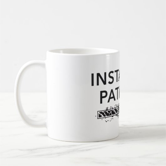 personalized water bottle, installing patience koffiemok (Links)