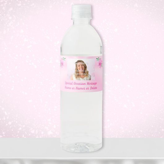 Personalized Water Bottle Labels for Birthday, ANY Waterfles Etiket