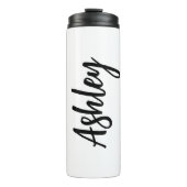 Personalized Water Bottle with Straw – Custom Name Thermosbeker (Voorkant)