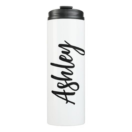 Personalized Water Bottle with Straw – Custom Name Thermosbeker (Voorkant)