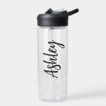 Personalized Water Bottle with Straw – Custom Name Waterfles<br><div class="desc">Personalized Water Bottle with Straw – Custom Name – Gift for School,  Camp,  Daycare</div>