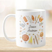Personalized Watercolor Baking Pastry Chef Koffiemok
