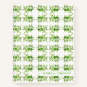 Personalized Watercolor Botanical Notebook Notitieboek (Voorkant)