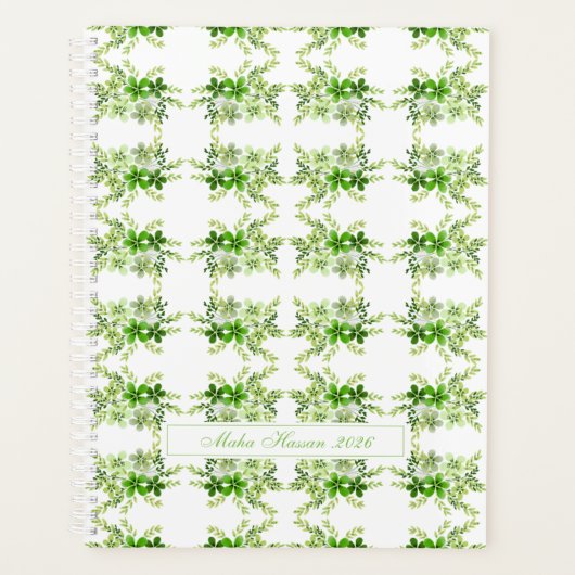 Personalized Watercolor Botanical Planner (Voorkant)