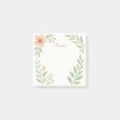 Personalized Watercolor Botanical Sticky Notes (Voorkant)