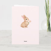 Personalized Watercolor Bunny Happy Easter Feestdagen Kaart (Achterkant)