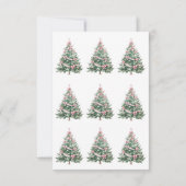 Personalized Watercolor Cardinal Christmas Wreath  RSVP Kaartje (Achterkant)