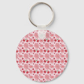 Personalized Watercolor Cherry Floral Pattern,  Sleutelhanger (Achterkant)