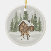 Personalized Watercolor Christmas Keramisch Ornament (Voorkant)