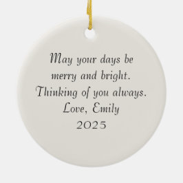 Personalized Watercolor Christmas Keramisch Ornament