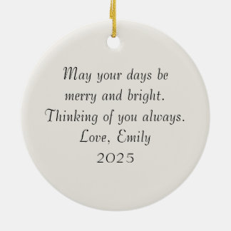 Personalized Watercolor Christmas Keramisch Ornament
