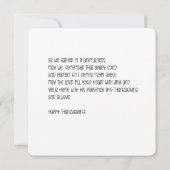 Personalized Watercolor Cornucopia Thanksgiving  Kaart (Achterkant)