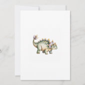 Personalized Watercolor Dinosaur Birthday Party Kaart (Achterkant)