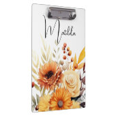 Personalized Watercolor floral Klembord (Rechts)