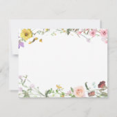 Personalized Watercolor Floral Monogram Stationery Notitiekaartje (Achterkant)