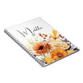 Personalized Watercolor floral  Notitieboek (Rechterzijde)