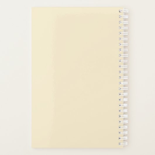 Personalized watercolor floral  planner (Achterkant)