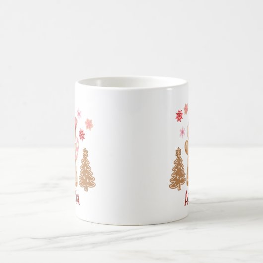 Personalized Watercolor Gingerbread Cookie  Koffiemok (Center)