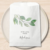 Personalized Watercolor Greenery Bedankzakje