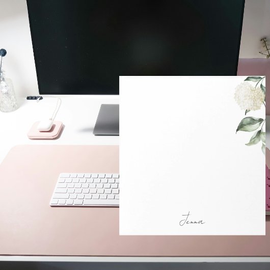 Personalized Watercolor Hydrangea Notitieblok