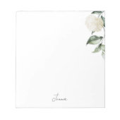 Personalized Watercolor Hydrangea Notitieblok (Voorkant)