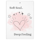 Personalized Watercolor Line Art Clipboard Klembord (Achterkant)