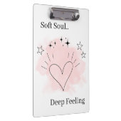 Personalized Watercolor Line Art Clipboard Klembord (Rechts)