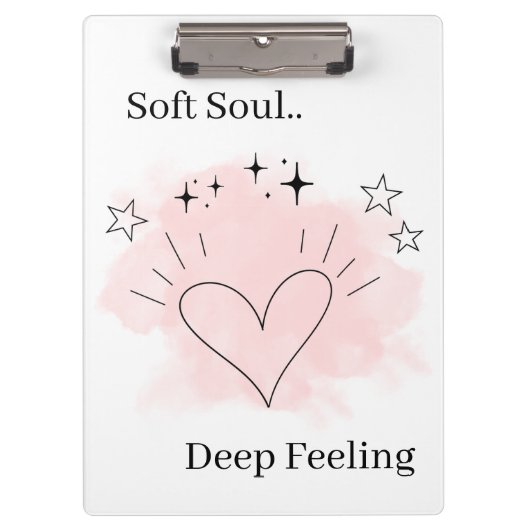 Personalized Watercolor Line Art Clipboard Klembord (Voorkant)