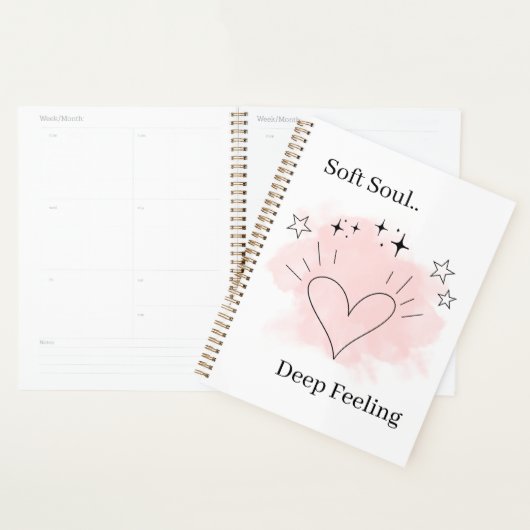 Personalized Watercolor Line Art Planner Notebook (Display)