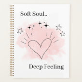 Personalized Watercolor Line Art Planner Notebook (Voorkant)