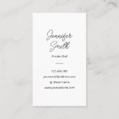 Personalized Watercolor Mediterranean Food Pattern Visitekaartje (Achterkant)